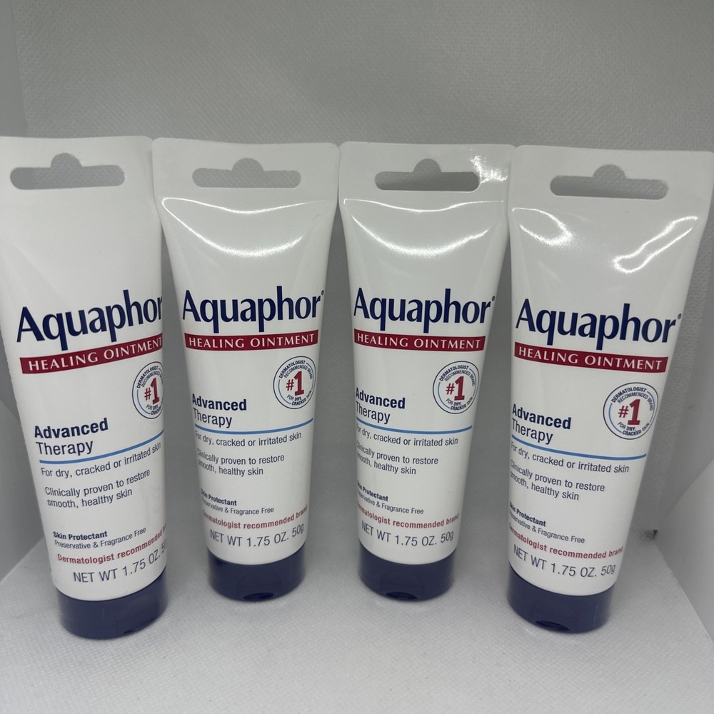 Aquaphor Healing Ointment Advanced Therapy for Dry Cracked Skin 1.75oz (4 Pack)
